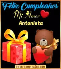 Gif de Feliz cumpleaños mi AMOR Antonieta